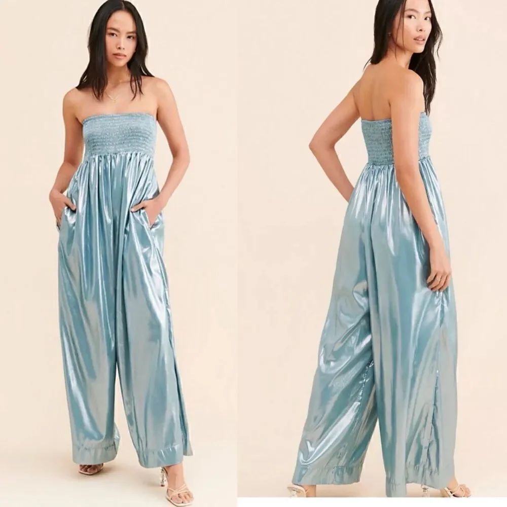 New Free People Julie Metallic Jumpsuit